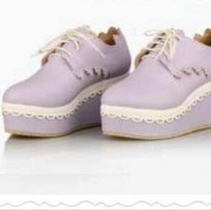 Pastel Purple Wedge Shoes